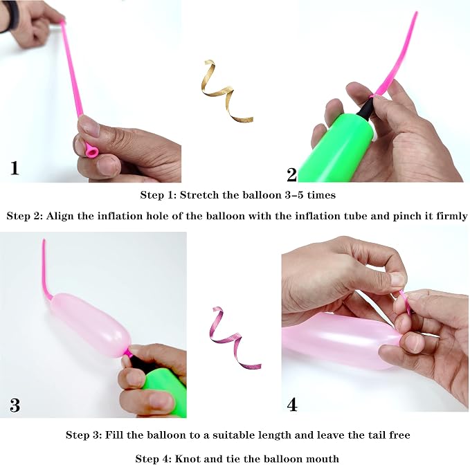 LXZFCRG 260 Balloons Pack of 100 Long Balloon Animal Twisting Balloons - Image 4