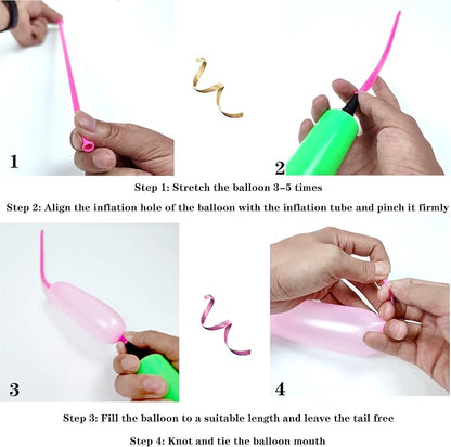 LXZFCRG 260 Balloons Pack of 100 Long Balloon Animal Twisting Balloons - Image 4