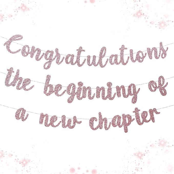 Pre-Strung New Journey Party Decorations Congratulations Banner The Beginning by Unknown