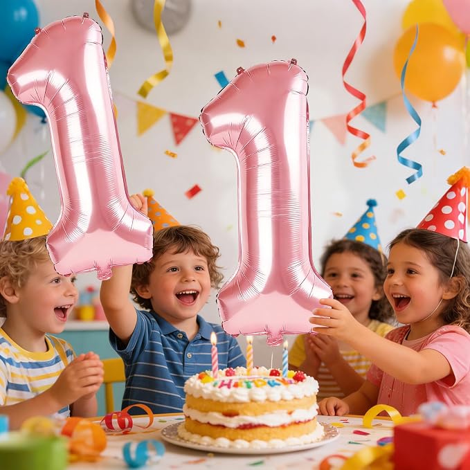 40 Inch Number 11 Balloons for 11th Birthday Party Decorations, 0-100 Jewelry - Image 2