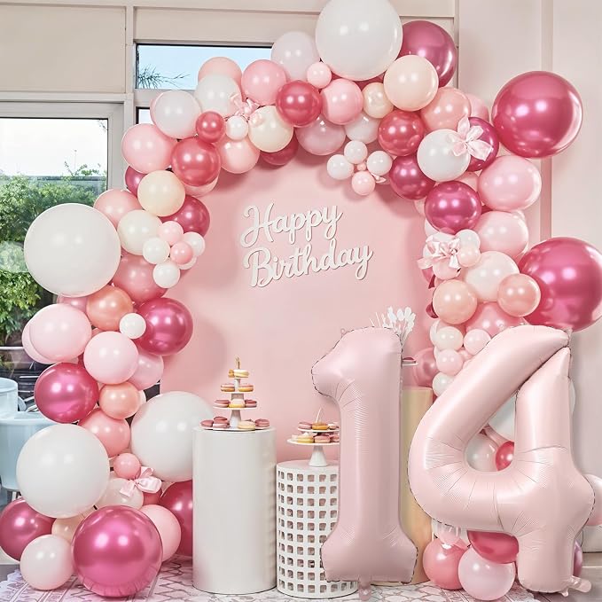 Light Pink 14th Birthday Balloon - Image 5