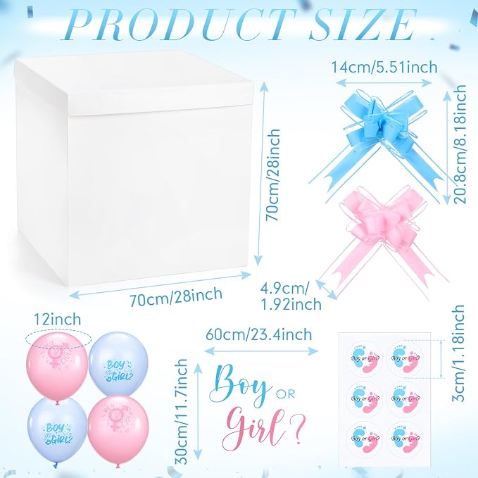 Kolldenn 28 Inches Jumbo Gender Reveal Gift Box - Image 2
