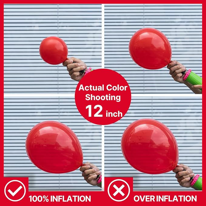PartyWoo Red Balloons 100 pcs Different Sizes of 18 12 10 5 Inch Red Balloon - Image 4