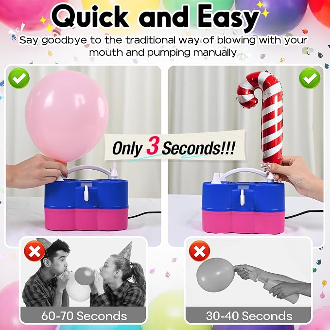 3-in-1 Electric Balloon Pump, Portable Air Pump - Image 3