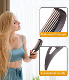 Dandruff Comb Fine Tooth Scalp Detox Comb Lice for Women, Men & Kids Stainless Steel Scalp Detoxing, Sweep & Massage Hair Brush Tool for Hair Care (Brown)