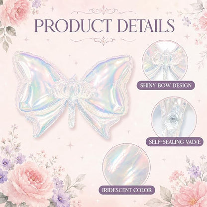 Iridescent Bow Balloons, Baby Shower, Bachelorette, Wedding and Anniversary - Image 3