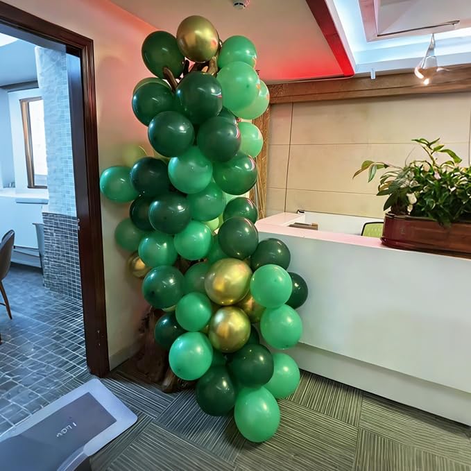 YMSZ Green Balloon Garland Arch Kit, Different Size, Dark Green Latex Balloons - Image 7
