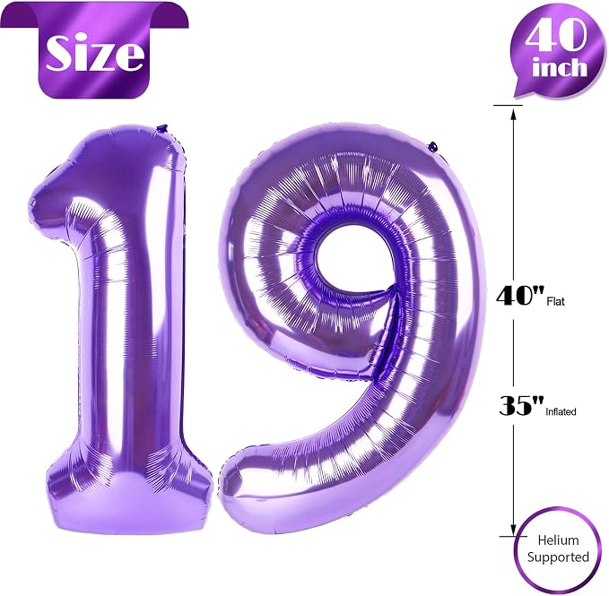 Purple 19 Balloon - Image 5
