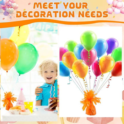 4 Pcs Orange Metallic Balloon Weights Holder Anchors Balloon Holder Weights - Image 6