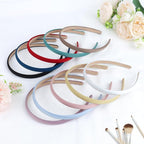 Wecoe Multicolored Narrow Satin Headbands, 10pcs Non Slip Fashion Hair Bands for Women & Girls' Hair - Holiday & DIY Costume Accessories