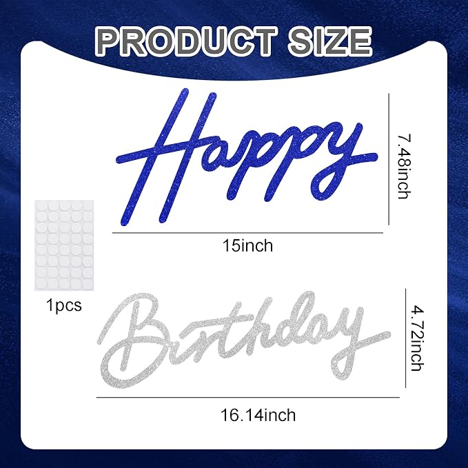 TONIFUL Happy Birthday Sign for Backdrop - Image 3