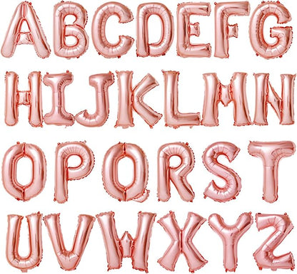 16 Inch Gold Letter Balloons Mylar Foil Alphabet Letter A-Z Balloons Set by LIOZEOKUN