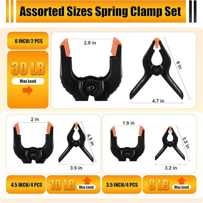 RELBRO Spring Clamps, 3 Sizes Plastic Clips, Heavy Duty, 4.5 Inch, 3.5 Inch - Image 2