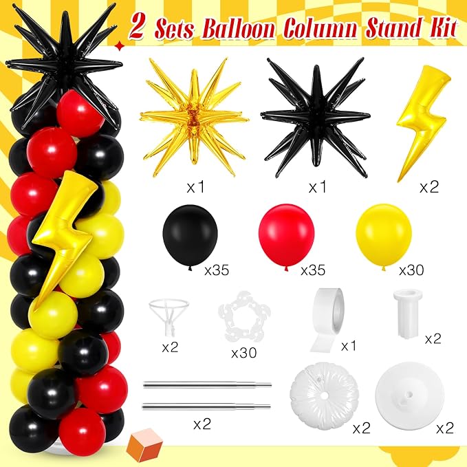 Seematn 2 Set Cartoon Theme Balloon Column Stand Kit - Image 2