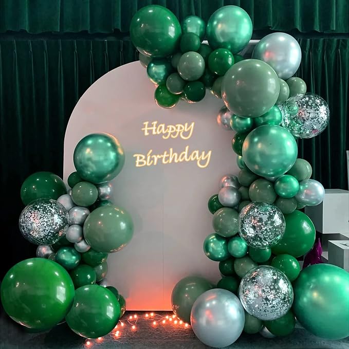 110pcs Dark Green Balloon Arch Kit - Image 5