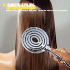 Vented Hair Brush Wet Dry Hair Brush for Quick Flat Blow Drying with Natural Boar Bristles Elastic Scalp Massage Brush Double Layer Design for Smooth Hair（Chrome Silver）