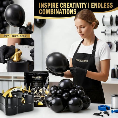 Pro Duralatex Black Extra-Thick Balloons 100 Pack 12 inch | Black Balloons - Image 3
