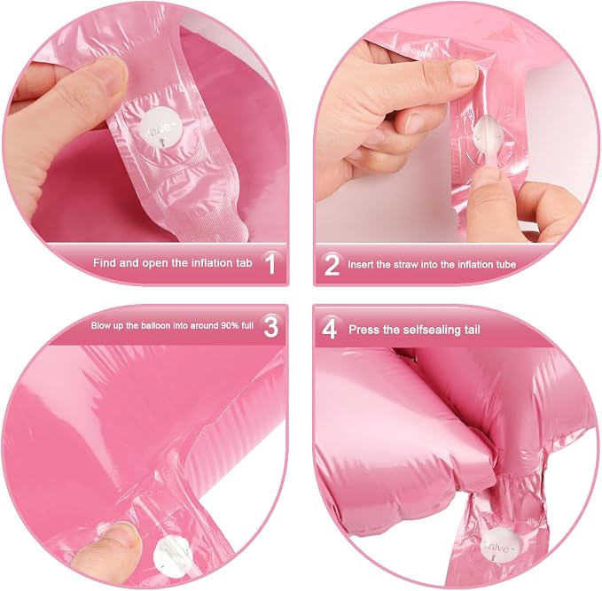 Pink Crown Number 9 Balloon 40 inch, Big Pink 9th Birthday Party Decorations | - Image 3