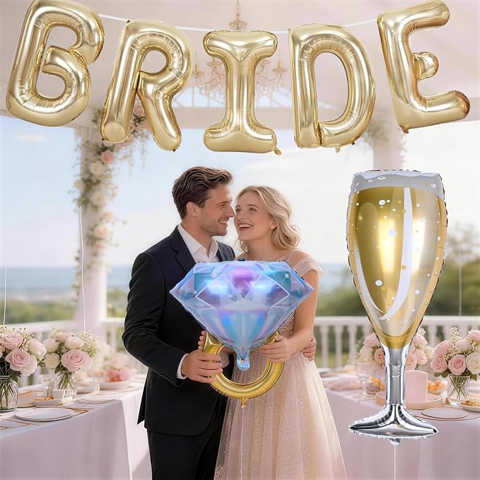 40inch Gold Bride Balloons Bachelorette, Bride To Be Bridal Shower Balloon - Image 7