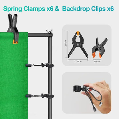EMART Photography Lighting Kit, 7 x 10 FT Backdrop Stand - Image 6