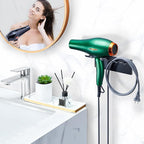 Blow Dryer Holder Matte Black, Hair Dryer Wall Mount, Hair Dryer Holder Stainless Steel, Blowdryer Holder for Wall, Hairdryer Holder for Bathroom Dressing Table