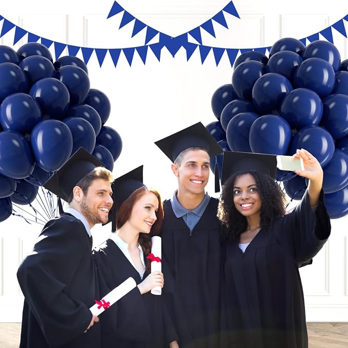 Navy Blue Balloons 12 inch - Image 4