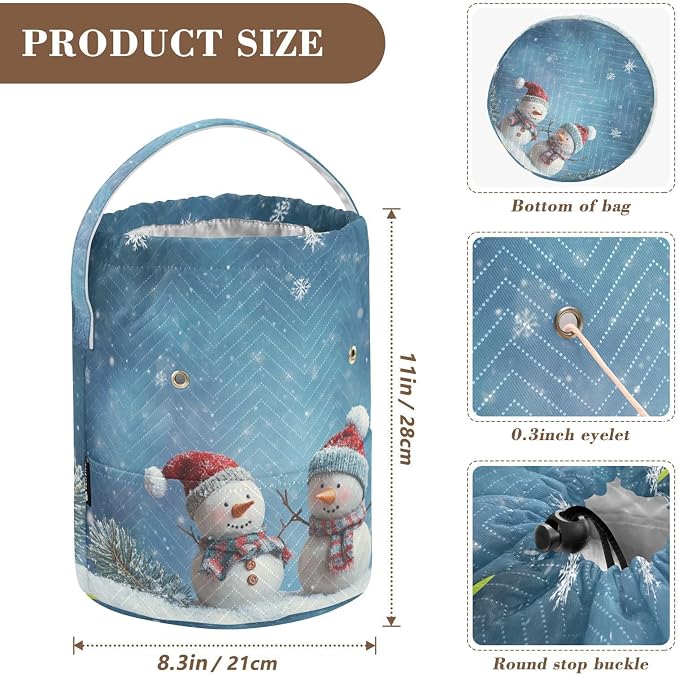 Yarn Bag Small Crochet Bag Drawstring Yarn Storage Organizer Knitting Project - Image 3