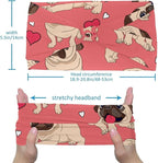 6 Pcs Stretchy Headbands for Women, Absorbed Sport Headband Soft Twist Knotted Headbands for Daily Life Yoga Workout, Dogs Collection Multi Animal