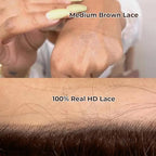 250 Density 13x6 FULL SKINLIKE HD Chocolate Brown lace front wig Human Hair Pre Plucked 0.10mm Ultra-thin Invisible HD Lace Front Wigs Human Hair Small Knots Body Wave Full Virgin Hair 26 Inch