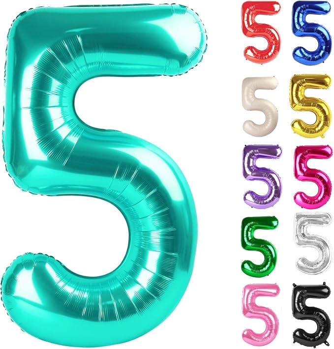 Nile Blue Number 5 Balloon 40 Inch by IWERP