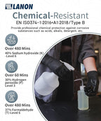LANON Food Safe Disposable Nitrile Gloves, Latex-Free, Powder-Free, Silicone-Free, Textured Fingertips, Cooking, Black，Small