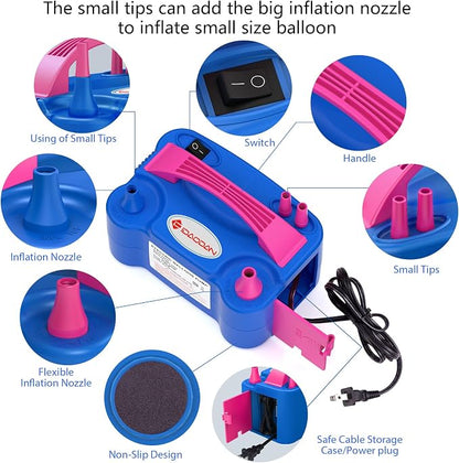 IDAODAN Electric Balloon Pump – Portable Balloon Air Pump Electric Inflator - Image 2