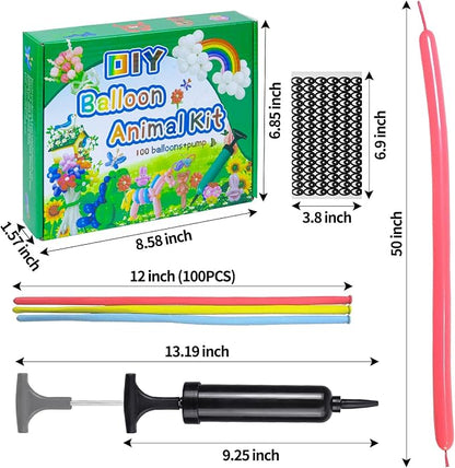 LXZFCRG Long Balloons with Pump, Premium Latex Twisting Balloons animal kit - Image 2
