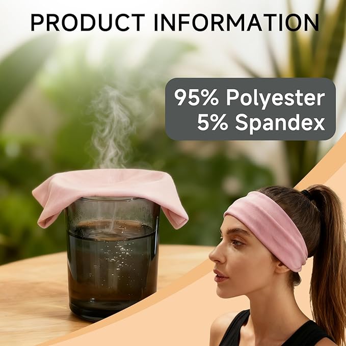 6 Pack Wide Headbands for Women, Elastic Thick Headbands for Women's Hair, Workout Hair Bands for Women Non Slip, Fashion Twist Knotted Turbans, Cute Head Wraps for Yoga Running Gym (Solid Color)