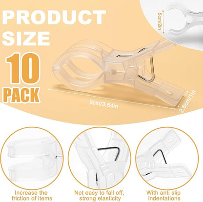 10 Pack 3.5" Clips for Balloon Arch, Decoration and Backdrop Fixed | Transparent - Image 2