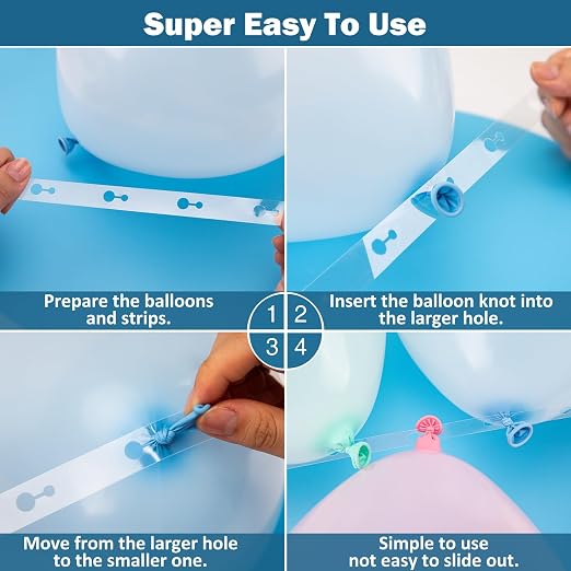 KICNIC Balloon Arch Strip Kit for Garland, 164 Feet Balloon Tape Strips and - Image 3
