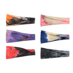 DRESHOW 6 Pack Yoga Sports Headbands for Women Elastic Non-Slip Printed Headbands Running Workout Hair Bands