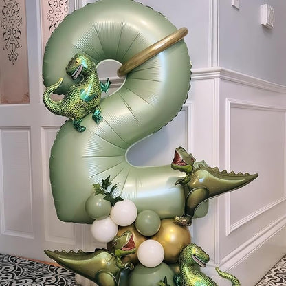 Sage Green 2 Number Balloon, Olive Green 2 Balloons 40 Inch Large Helium Foil - Image 3