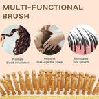 Bamboo Hair Brush(No handle), Massaging Scalp, Detangling Brush for Hair Growth for Women, Men &Kids, Eco-friendly Natural Wooden for All Hair Types