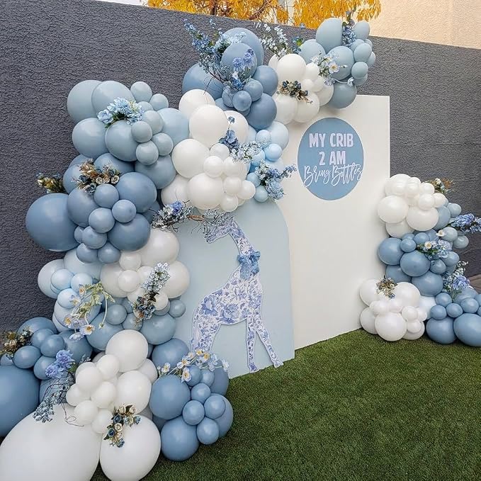 Dusty Blue Balloon Arch Kit - Image 6