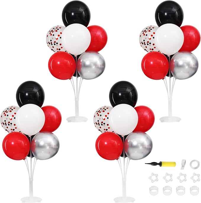 4 Sets Red Black Balloons Stand by ZyloonDecoration