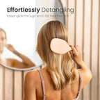 AIMIKE Rose Luxe Detangler Brush, Pain-Free Detangling Brush with Ultra-Soft FlexGlide Bristles, Effortlessly Remove Knots & Reduce Hair Breakage, Wet Dry Paddle Brush for Women Thin Fine Hair