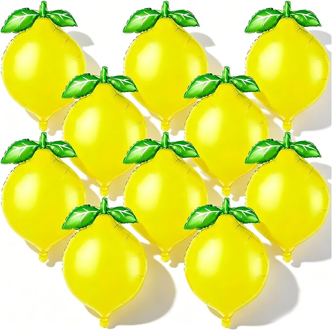 10Pcs Lemon Foil Balloons, Lemonade Balloons by Unknown