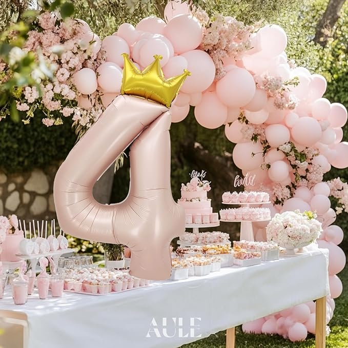 AULE 40 Inch Big Pink 4 Balloon Number - Image 7