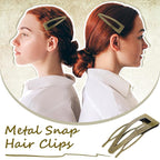 Chinco 24 Pcs Double Grip Hair Clips Metal Snap Clips Women Barrettes for Hair Making, Salon Supplies(Ancient Bronze,2.8 Inch)