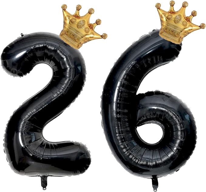40 inch Large Black 26 Balloon Number by Unknown