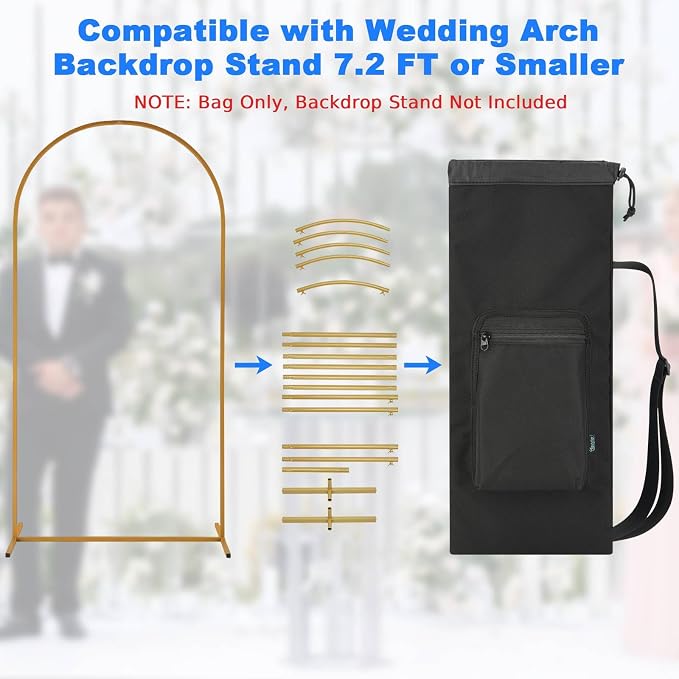 Beautyflier Storage Bag for Wedding Arch Backdrop Stand 7.2 FT, 6 FT or Smaller - Image 3