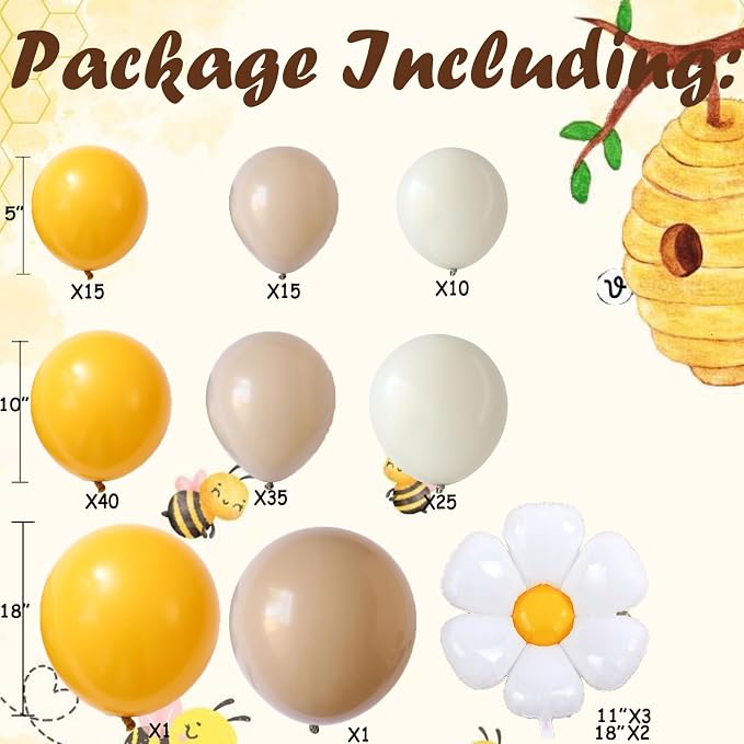 141pcs Bee Balloon Garland Arch Kit - Image 2