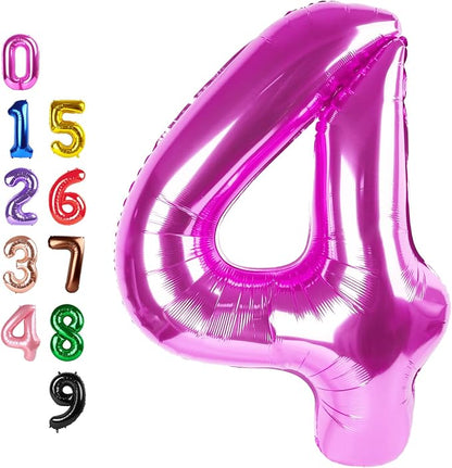 4 Balloon 40 inch Pink Number Balloons by Enyeopd