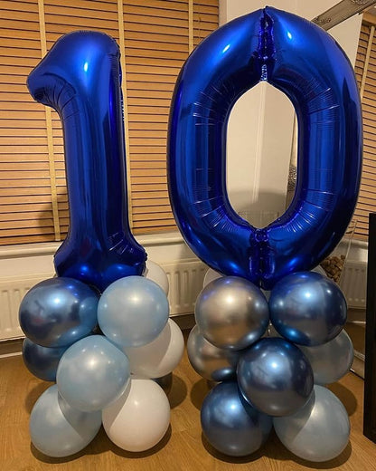 40 Inch Navy Blue 20 Number Balloons Giant 20 Balloons Navy Blue Birthday 20 - Image 4